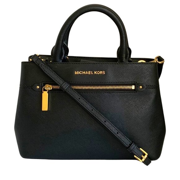 Michael Kors Handbags - Michael Kors Black Leather Crossbody / Satchel /Handbag